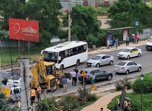  В центре Керчи ДТП: машины встали в пробку